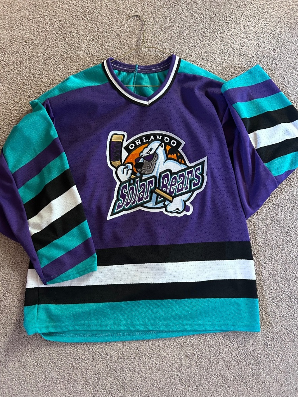 Orlando Solar Bears Hockey Jersey - Medium
